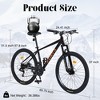 RISOKEYS 26 Inch Mountain Bike with Front Suspension Dual Disc Brake 24 Speed Hardtail MTB All Terrain Mountain Bike for Teen Women Men - 3 of 4