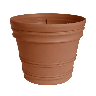 Bloem Rolled Rim Indoor Outdoor Planter Pot Terracotta Orange 21.5"x19.5"