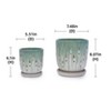Kumasinova Set of 2 Ceramic Planters with Drainage Hole,8" Modern Indoor Outdoor Flower Pots for Patio,Garden,Windowsill,Balcony Decor - 3 of 4