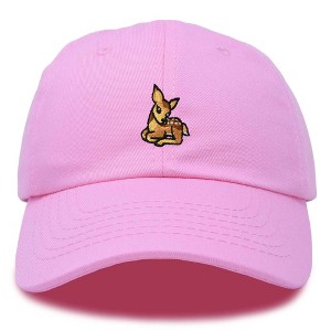 Dalix Fawn Embroidered Cotton Dad Hat Deer Adjustable Casual Baseball Cap Nature - 1 of 4