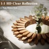 BEAUTYPEAK Round Sunflower Wall Mirror,Boho Wall Decor, Vanity or Bathroom Mirror - 4 of 4
