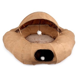 Allforpaws Lamb Cat Donut Tunnel Cat House, Tan : Target