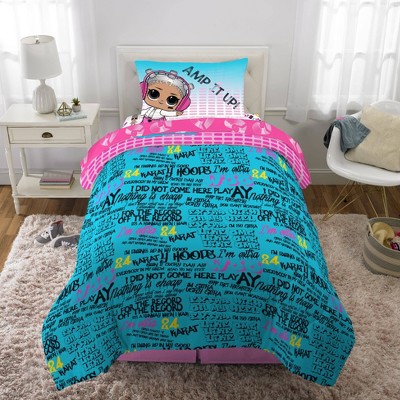 LOL Surprise Buzz Single Duvet Cover and Pillowcase Set Kids Reversible Bedding 