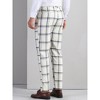 INSPIRE CHIC Men's Flat Front Formal Plaid Checked Patterned Chino Pants - 3 of 4