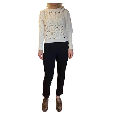 Women's Classic Black Woven Pant - Renuar