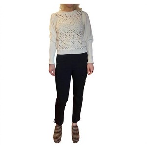 Women's Classic Black Woven Pant - Renuar - 1 of 2
