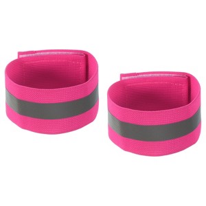 Unique Bargains Reflective Bands for Arm Wrist Ankle Leg Strip Wide Green 2 Pack - 1 of 4