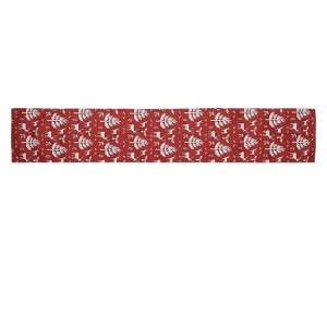 Unique Bargains Christmas Table Runner Navy Blue White 72"x13" 1 Pc - 1 of 4