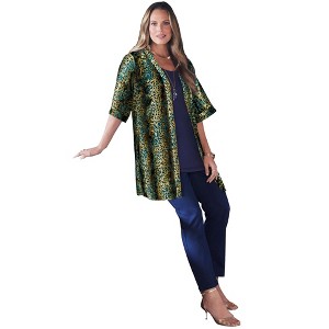 Catherines In-Vogue Velvet Duster - 1 of 4