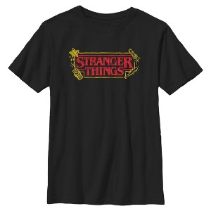 Boys Stranger Things Doodle Sketch Classic Logo T Shirt - 1 of 4