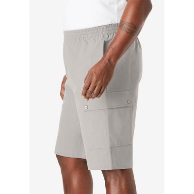 KingSize Full Elastic Waist Gauze Cargo Shorts