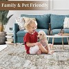 Oriental Machine Washable Rug, Vintage Area Rug Non-Slip Floor Carpet, Easy-Cleaning Rug for Bedroom Office Home Decor - 4 of 4