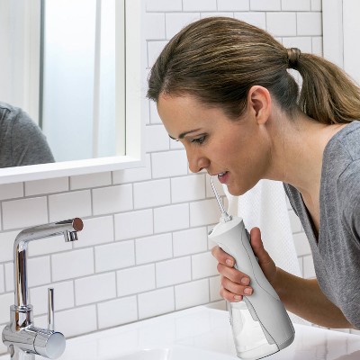 toothbrush with waterpik target