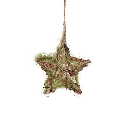 Gallerie II Small Mossy Twig Star Christmas Xmas Ornament