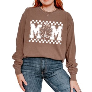 Simply Sage Market Mom Fall Leaf Garment Dyed Long Sleeve - 1 of 4