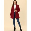 INSPIRE CHIC Women's Casual Shawl Collar Single Breasted Belted Overcoat - image 3 of 4