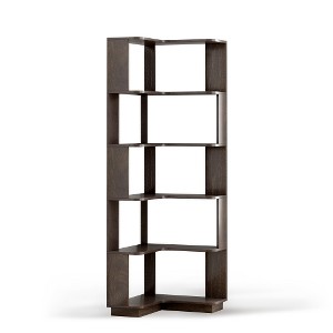Lyngins 6-Tier Freestanding L-Shaped Corner Bookshelves,Shelving Units with Anti-tipping Device,Wood Open Bookcases for Living Room,Office - 1 of 4