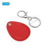 Unique Bargains PU Leather Keychain Holder ID Key Cards Key Fobs with Rings 2 Pcs - 3 of 4
