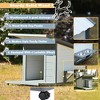 Racxily Outdoor Dog house With Food bowl, 4 swivel wheels - 4 of 4