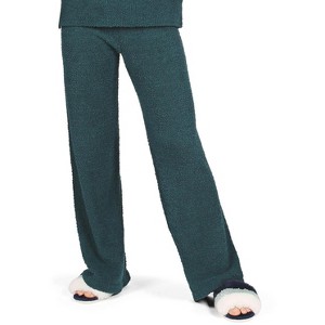 Memoi Women's Cozy Knit Ultra-Soft Solid Lounge Pants - 1 of 4