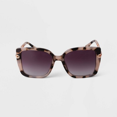 Women's Tortoise Shell Oversized Square Sunglasses - A New Day™ Tan