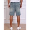 INSPIRE CHIC Men's Textured Denim Above Knee Zipper Closure Casual Jean Short - 3 of 4