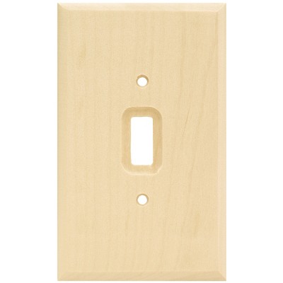 Franklin Brass Square Single Switch Wall Plate Unfinished Wood Brown
