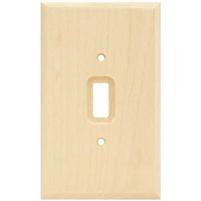 Franklin Brass Square Single Switch Wall Plate Unfinished Wood Brown
