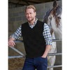 Men's V Neck Sweater Vest Checkered Sleeveless Pullover Knitwear Vest Business Casual Knitted Sweater - 3 of 4