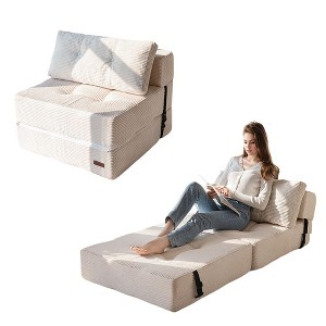 MAXYOYO Folding Sofa Bed, Convertible Sofa Bed with High-Density Support Foam for Living Room Bedroom - 1 of 4