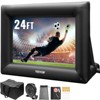VEVOR Inflatable Movie Screen 24FT Inflatable Projector Screen for outside with 360W Air Blower Inflatable Screen Oxford Fabric Material, Black - 2 of 4