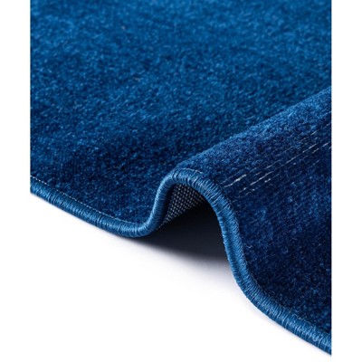 Navy Blue 9' x 12' Rectangular Braided Synthetic Rug