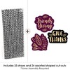 Big Dot of Happiness Elegant Thankful for Friends - Paper Straw Decor - Friendsgiving Thanksgiving Party Striped Decorative Straws - Set of 24 - 2 of 4
