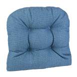 Gripper 15" x 15" Non-Slip Saturn Tufted Universal Chair Cushions Set of 2 - Wedge Blue