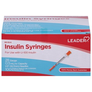 Leader Insulin Syringes 10 - 10 ea Packs - 1 of 4