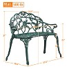 Yaheetech Outdoor Metal Bench Patio Park Bench - 3 of 4