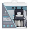 LA Baby Universal Playard Nursery Organizer and Diaper Caddy for Baby's Essentials - Gray - image 2 of 4