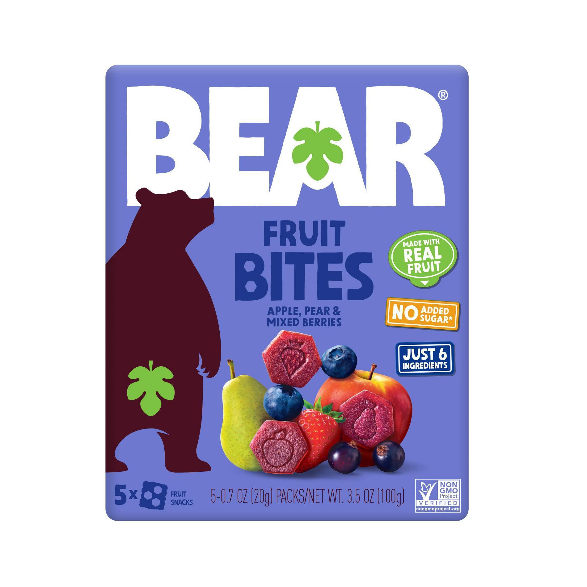 BEAR Bites Berry Fruit Snacks - 3.5oz