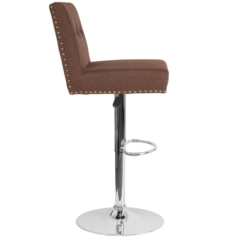 Flash Furniture Ravello Contemporary Adjustable Height Barstool with Accent Nail Trim, 3 of 5