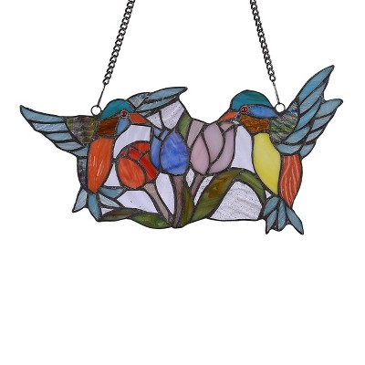 Nectar Tiffany-Style Multicolor Stained Glass Window Panel