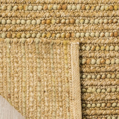 Hand-Knotted Bohemian Gold and Multicolor Wool-Cotton Blend Area Rug, 8' x 10'