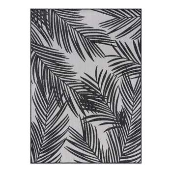 World Rug Gallery Contemporary Distressed Leaves Textured Flat Weave Indoor/Outdoor Area Rug