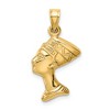 Black Bow Jewelry 14k Yellow Gold 3D Polished Egyptian Nefertiti Pendant - 3 of 4
