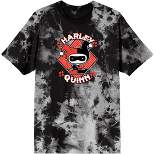 Harley Quinn Chibi Harley Juniors Black And Gray Cloud Wash T-shirt