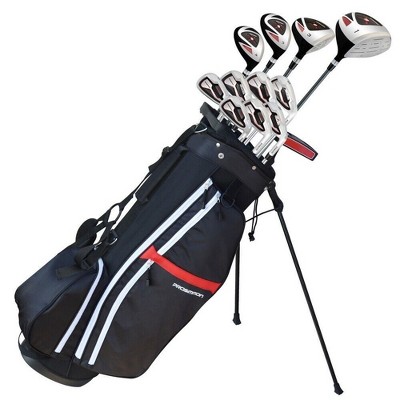 Prosimmon Golf X9 V2 Tall +1 inch  Mens Graphite/Steel Golf Club Set &Bag -Stiff Flex