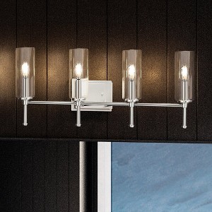 Urban Ambiance Luxury Contemporary Bath Light 11.5''H x 31.625''W,  Brushed Nickel Finish,  Parkes Collection, UHP4223 - 1 of 4