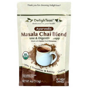 DelighTeas Ayurvedic Masala Chai Blend, Caffeine Free, 4 oz (113 g) - 1 of 2