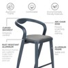 Modern Patio Bar Stools Set of 2 - Counter Height 26" Seat, Waterproof Aluminum Frame & Cushions - 3 of 4