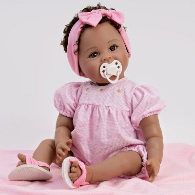 Paradise Galleries Black Reborn Toddler Doll Daisy May, with Rooted Hair & Magnetic Pacifier, 20 inch Baby Girl, 5-Piece Gift Set