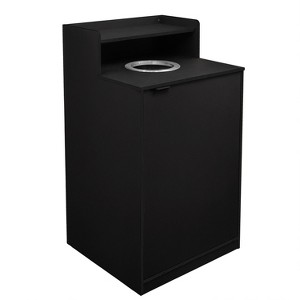 Flash Furniture Dell Commercial Grade Trash Receptacle Enclosure for 32 Gallon Trash Cans with Drop Hole and Upper Tray Shelf - 1 of 4